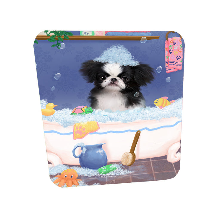 Rub a Dub Dogs in a Tub Japanese Chin Dog Coasters Set of 4 CSTA58302