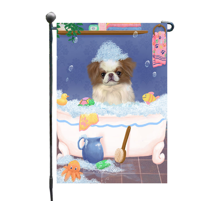 Rub a Dub Dogs in a Tub Japanese Chin Dog Garden Flags Outdoor Decor for Homes and Gardens Double Sided Garden Yard Spring Decorative Vertical Home Flags Garden Porch Lawn Flag for Decorations GFLG67998