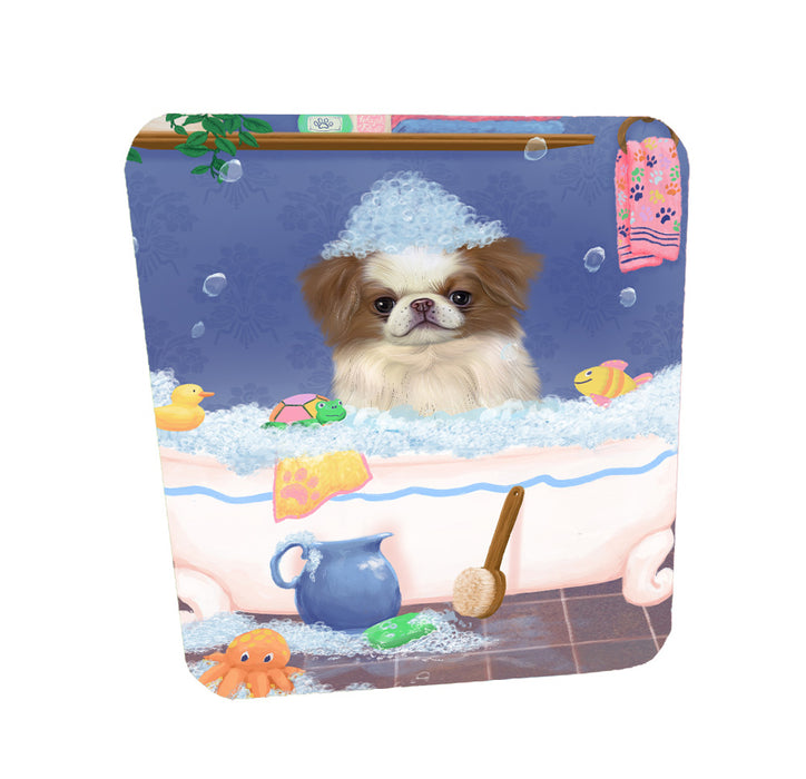 Rub a Dub Dogs in a Tub Japanese Chin Dog Coasters Set of 4 CSTA58303