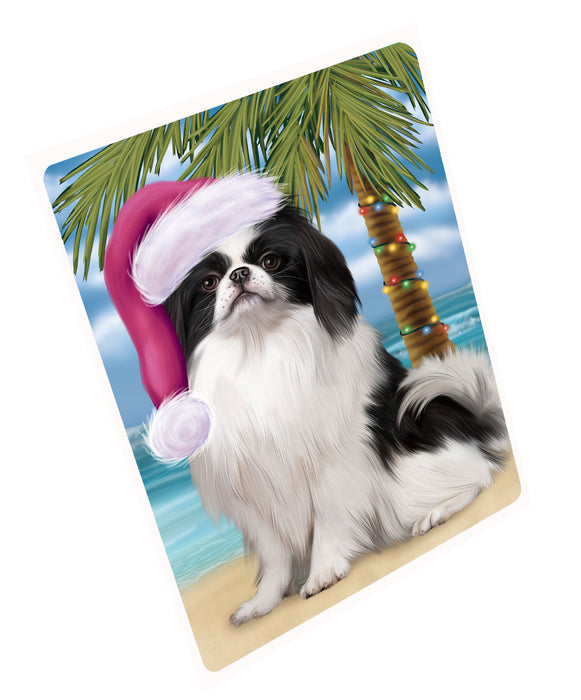 Christmas Summertime Island Tropical Beach Japanese Chin Dog Cutting Board - For Kitchen - Scratch & Stain Resistant - Designed To Stay In Place - Easy To Clean By Hand - Perfect for Chopping Meats, Vegetables, CA83268