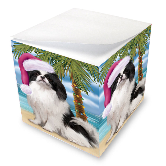 Christmas Summertime Island Tropical Beach Japanese Chin Dog Note Cube NOC-DOTD-A57463