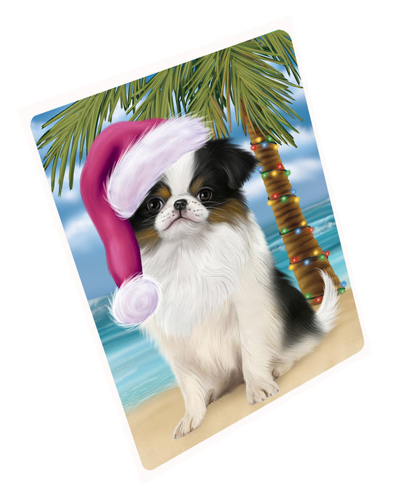 Christmas Summertime Island Tropical Beach Japanese Chin Dog Cutting Board - For Kitchen - Scratch & Stain Resistant - Designed To Stay In Place - Easy To Clean By Hand - Perfect for Chopping Meats, Vegetables, CA83270