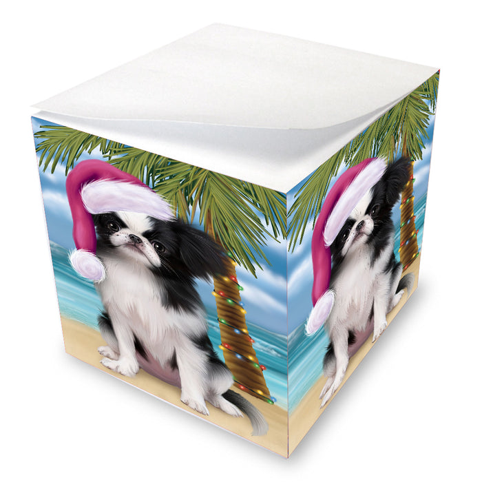 Christmas Summertime Island Tropical Beach Japanese Chin Dog Note Cube NOC-DOTD-A57465