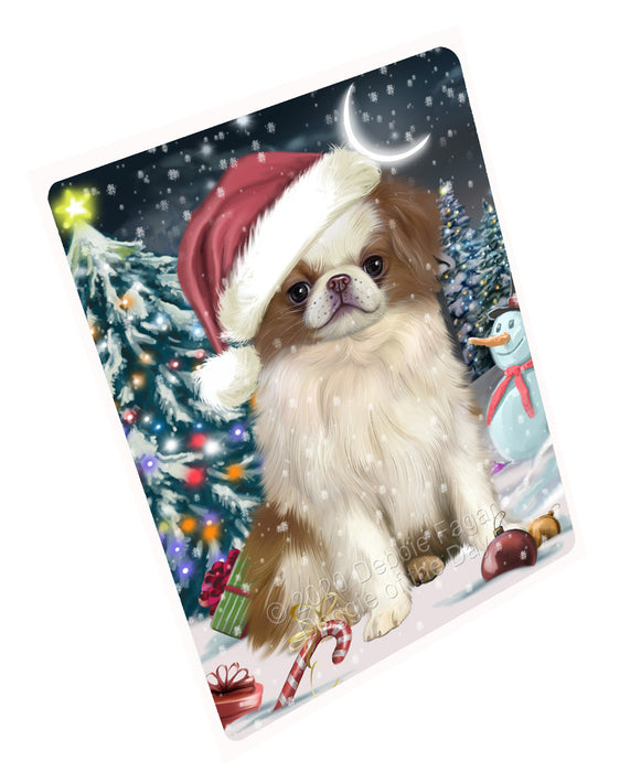 Christmas Holly Jolly Japanese Chin Dog Cutting Board - For Kitchen - Scratch & Stain Resistant - Designed To Stay In Place - Easy To Clean By Hand - Perfect for Chopping Meats, Vegetables, CA83344