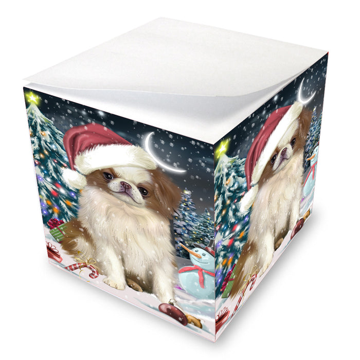 Christmas Holly Jolly Japanese Chin Dog Note Cube NOC-DOTD-A57501