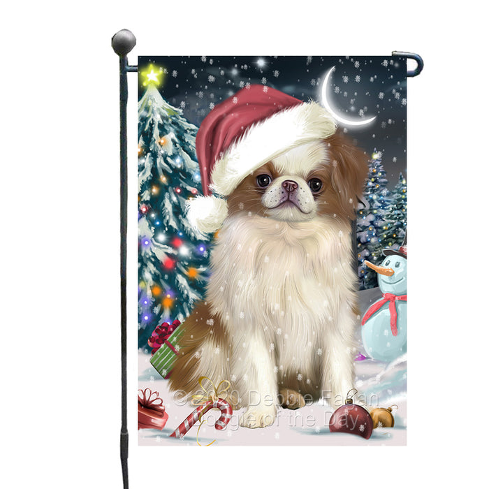 Christmas Holly Jolly Japanese Chin Dog Garden Flags Outdoor Decor for Homes and Gardens Double Sided Garden Yard Spring Decorative Vertical Home Flags Garden Porch Lawn Flag for Decorations GFLG68187