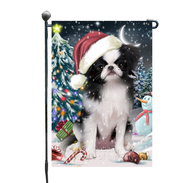 Christmas Holly Jolly Japanese Chin Dog Garden Flags Outdoor Decor for Homes and Gardens Double Sided Garden Yard Spring Decorative Vertical Home Flags Garden Porch Lawn Flag for Decorations GFLG68188
