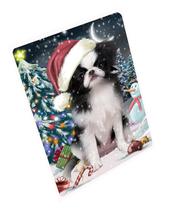 Christmas Holly Jolly Japanese Chin Dog Cutting Board - For Kitchen - Scratch & Stain Resistant - Designed To Stay In Place - Easy To Clean By Hand - Perfect for Chopping Meats, Vegetables, CA83346