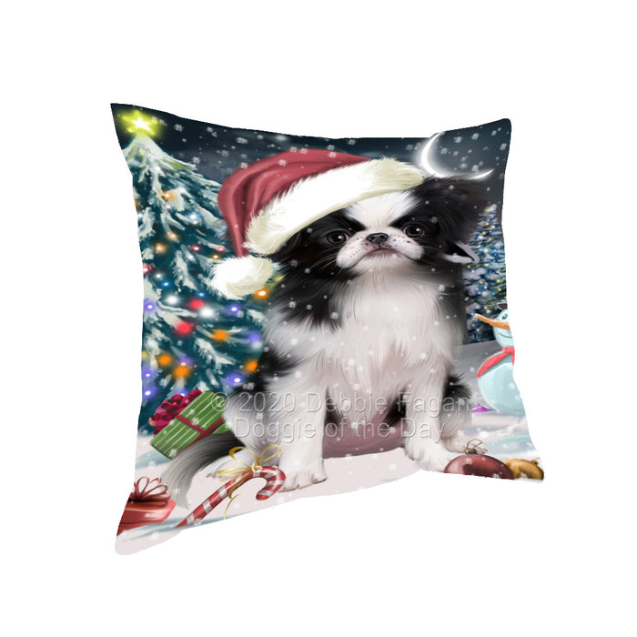 Christmas Holly Jolly Japanese Chin Dog Pillow with Top Quality High-Resolution Images - Ultra Soft Pet Pillows for Sleeping - Reversible & Comfort - Ideal Gift for Dog Lover - Cushion for Sofa Couch Bed - 100% Polyester, PILA92914