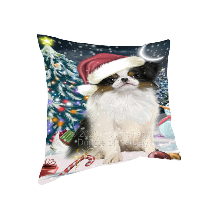 Christmas Holly Jolly Japanese Chin Dog Pillow with Top Quality High-Resolution Images - Ultra Soft Pet Pillows for Sleeping - Reversible & Comfort - Ideal Gift for Dog Lover - Cushion for Sofa Couch Bed - 100% Polyester, PILA92917