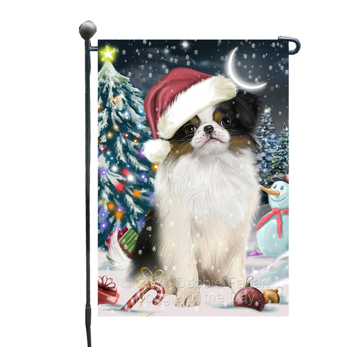 Christmas Holly Jolly Japanese Chin Dog Garden Flags Outdoor Decor for Homes and Gardens Double Sided Garden Yard Spring Decorative Vertical Home Flags Garden Porch Lawn Flag for Decorations GFLG68189