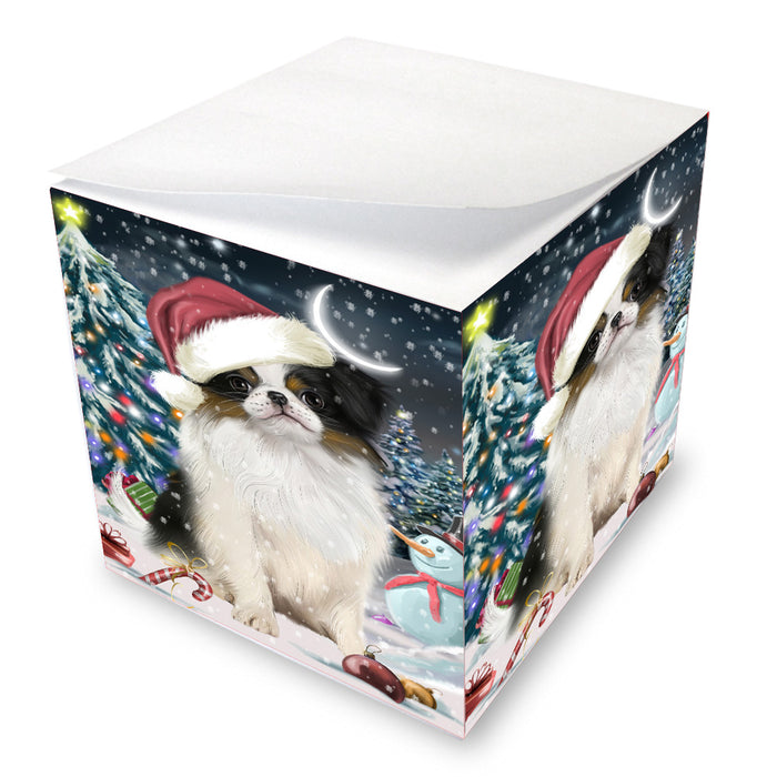Christmas Holly Jolly Japanese Chin Dog Note Cube NOC-DOTD-A57503