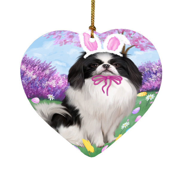 Easter holiday Japanese Chin Dog Heart Christmas Ornament HPORA59346