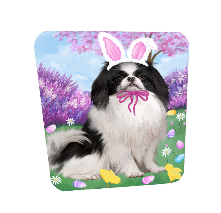 Easter holiday Japanese Chin Dog Coasters Set of 4 CSTA58585