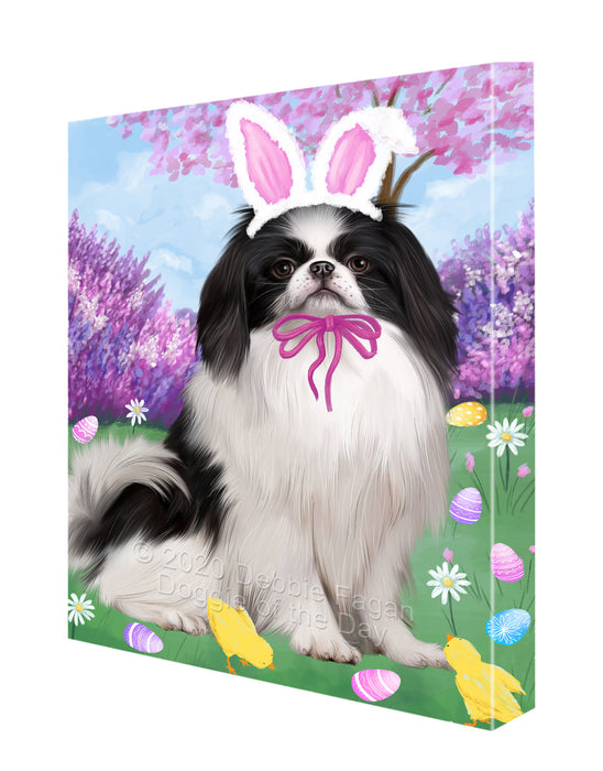 Easter holiday Japanese Chin Dog Canvas Wall Art - Premium Quality Ready to Hang Room Decor Wall Art Canvas - Unique Animal Printed Digital Painting for Decoration CVS512