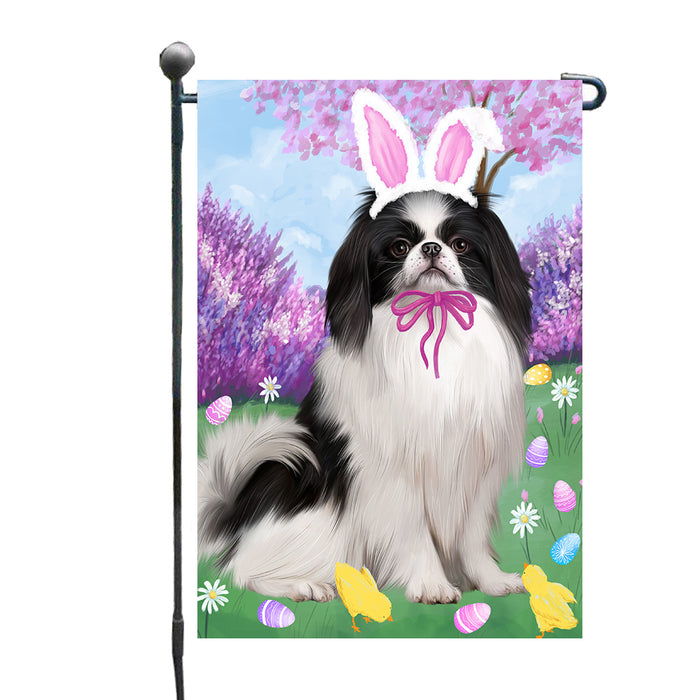 Easter holiday Japanese Chin Dog Garden Flags Outdoor Decor for Homes and Gardens Double Sided Garden Yard Spring Decorative Vertical Home Flags Garden Porch Lawn Flag for Decorations GFLG68337