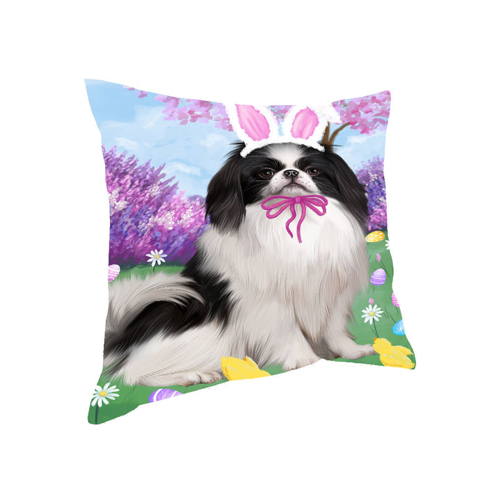 Easter holiday Japanese Chin Dog Pillow with Top Quality High-Resolution Images - Ultra Soft Pet Pillows for Sleeping - Reversible & Comfort - Ideal Gift for Dog Lover - Cushion for Sofa Couch Bed - 100% Polyester, PILA93361
