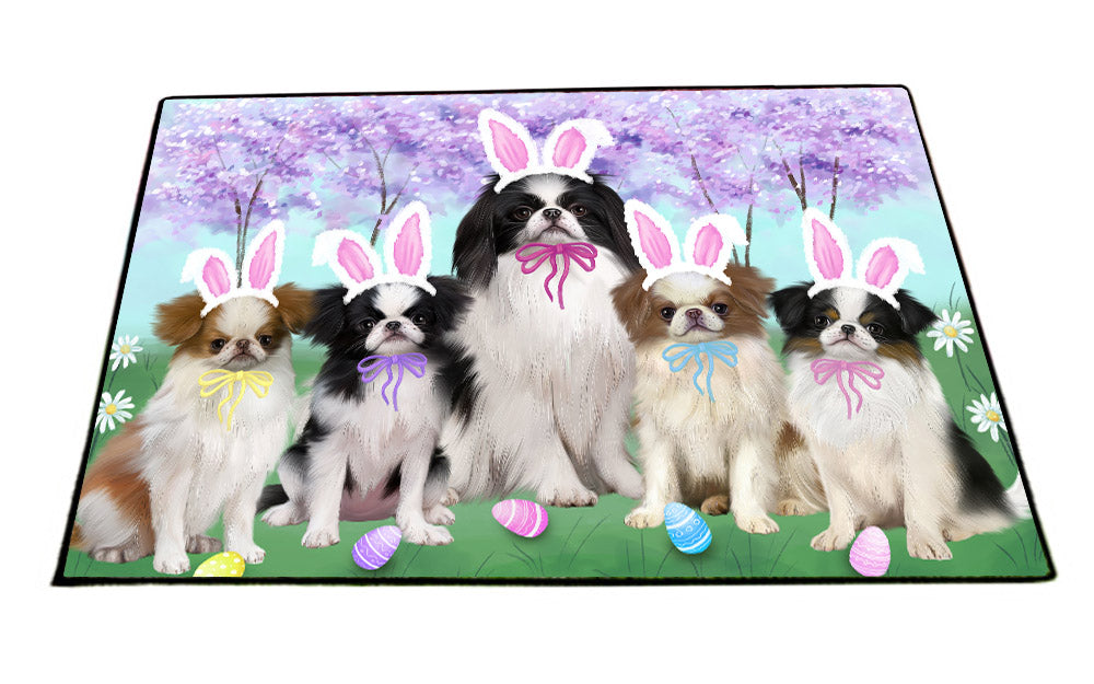 Easter Holiday Japanese Chin Dogs Floormat FLMS56011