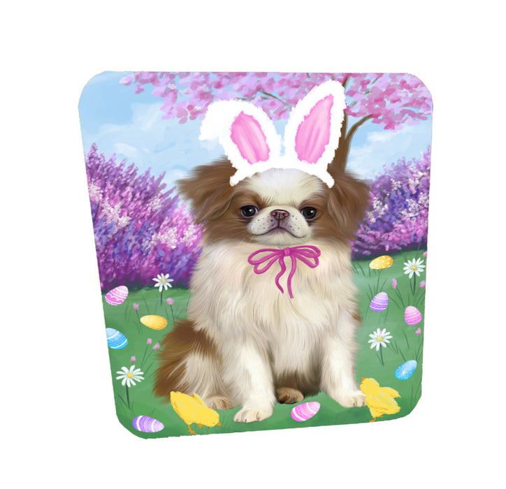 Easter holiday Japanese Chin Dog Coasters Set of 4 CSTA58586