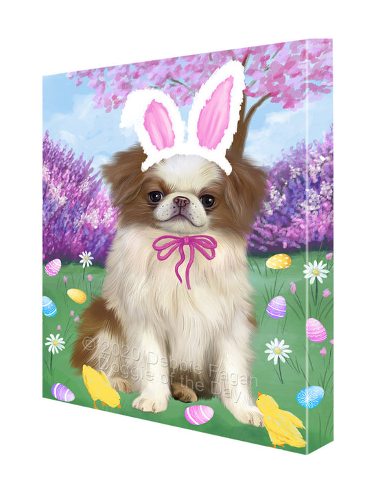 Easter holiday Japanese Chin Dog Canvas Wall Art - Premium Quality Ready to Hang Room Decor Wall Art Canvas - Unique Animal Printed Digital Painting for Decoration CVS513