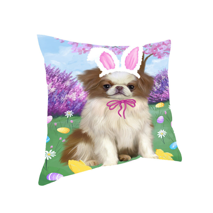 Easter holiday Japanese Chin Dog Pillow with Top Quality High-Resolution Images - Ultra Soft Pet Pillows for Sleeping - Reversible & Comfort - Ideal Gift for Dog Lover - Cushion for Sofa Couch Bed - 100% Polyester, PILA93364