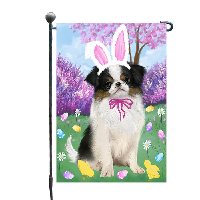 Easter holiday Japanese Chin Dog Garden Flags Outdoor Decor for Homes and Gardens Double Sided Garden Yard Spring Decorative Vertical Home Flags Garden Porch Lawn Flag for Decorations GFLG68339