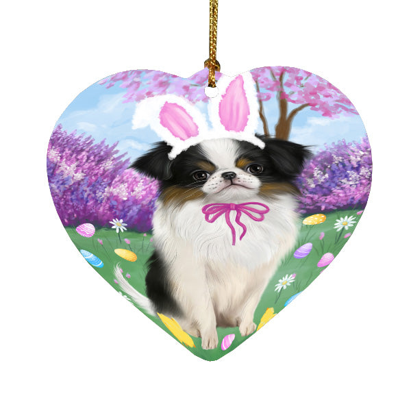 Easter holiday Japanese Chin Dog Heart Christmas Ornament HPORA59348