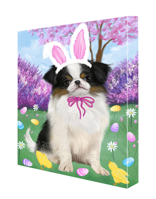 Easter holiday Japanese Chin Dog Canvas Wall Art - Premium Quality Ready to Hang Room Decor Wall Art Canvas - Unique Animal Printed Digital Painting for Decoration CVS514