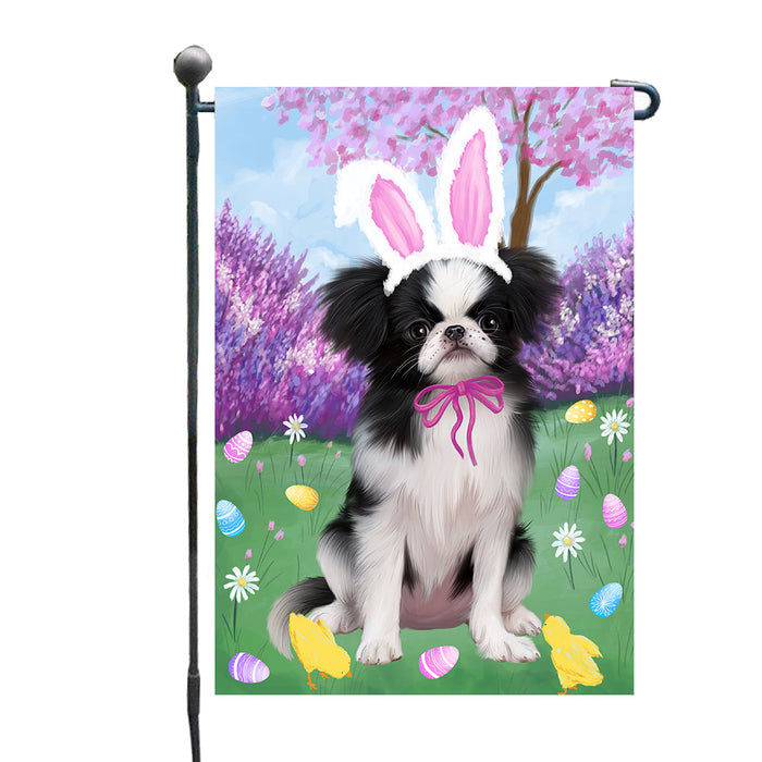 Easter holiday Japanese Chin Dog Garden Flags Outdoor Decor for Homes and Gardens Double Sided Garden Yard Spring Decorative Vertical Home Flags Garden Porch Lawn Flag for Decorations GFLG68340