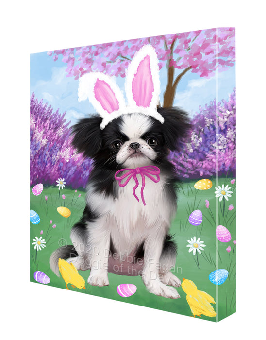 Easter holiday Japanese Chin Dog Canvas Wall Art - Premium Quality Ready to Hang Room Decor Wall Art Canvas - Unique Animal Printed Digital Painting for Decoration CVS515