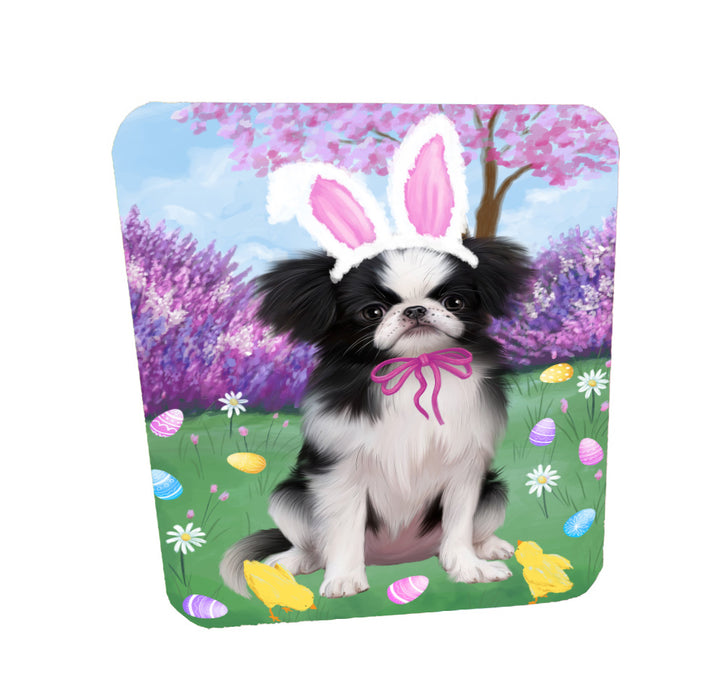 Easter holiday Japanese Chin Dog Coasters Set of 4 CSTA58588
