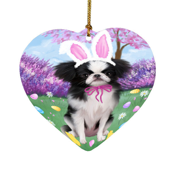 Easter holiday Japanese Chin Dog Heart Christmas Ornament HPORA59349