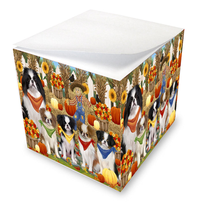 Fall Festive Gathering Japanese Chin Dogs Note Cube NOC-DOTD-A57530