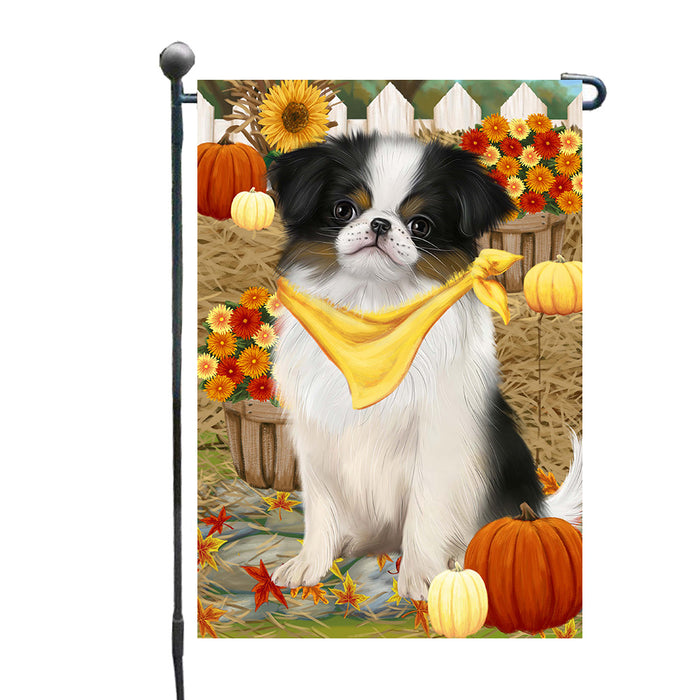 Fall Pumpkin Autumn Greeting Japanese Chin Dog Garden Flags Outdoor Decor for Homes and Gardens Double Sided Garden Yard Spring Decorative Vertical Home Flags Garden Porch Lawn Flag for Decorations GFLG68246