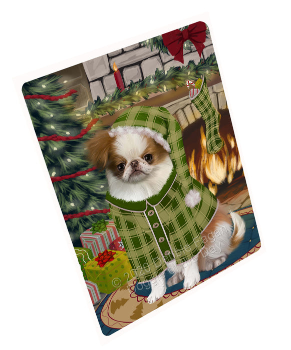 The Christmas Stocking was Hung Japanese Chin Dog Cutting Board - For Kitchen - Scratch & Stain Resistant - Designed To Stay In Place - Easy To Clean By Hand - Perfect for Chopping Meats, Vegetables, CA83876