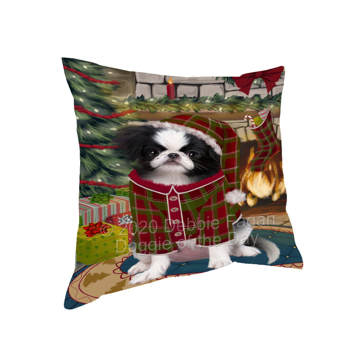 The Christmas Stocking was Hung Japanese Chin Dog Pillow with Top Quality High-Resolution Images - Ultra Soft Pet Pillows for Sleeping - Reversible & Comfort - Ideal Gift for Dog Lover - Cushion for Sofa Couch Bed - 100% Polyester, PILA93715