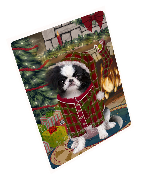 The Christmas Stocking was Hung Japanese Chin Dog Cutting Board - For Kitchen - Scratch & Stain Resistant - Designed To Stay In Place - Easy To Clean By Hand - Perfect for Chopping Meats, Vegetables, CA83880