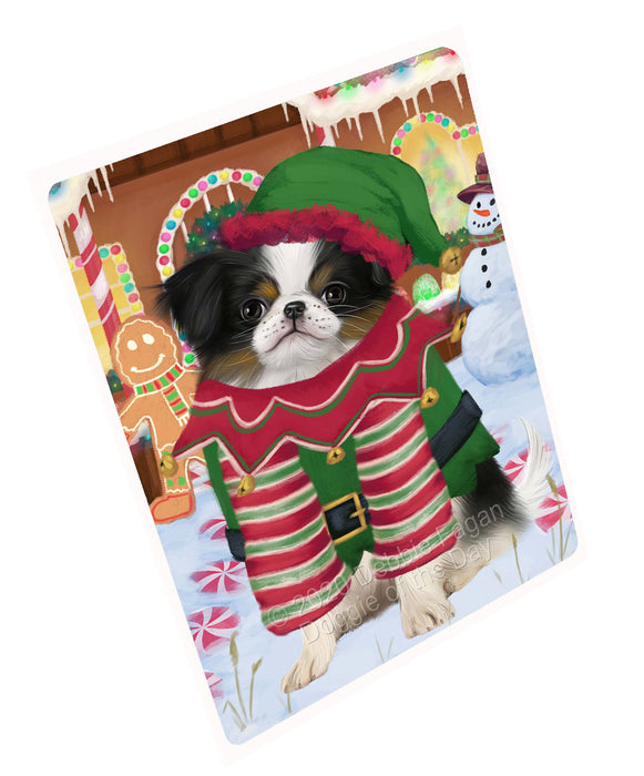 Christmas Gingerbread Elf Japanese Chin Dog Cutting Board - For Kitchen - Scratch & Stain Resistant - Designed To Stay In Place - Easy To Clean By Hand - Perfect for Chopping Meats, Vegetables