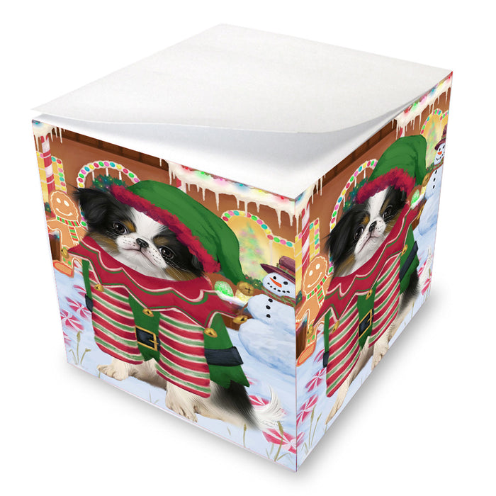 Christmas Gingerbread Elf Japanese Chin Dog Note Cube NOC-DOTD-A57390