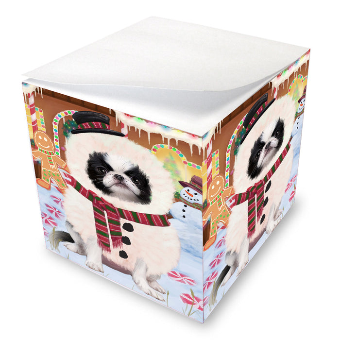 Christmas Gingerbread Snowman Japanese Chin Dog Note Cube NOC-DOTD-A57382
