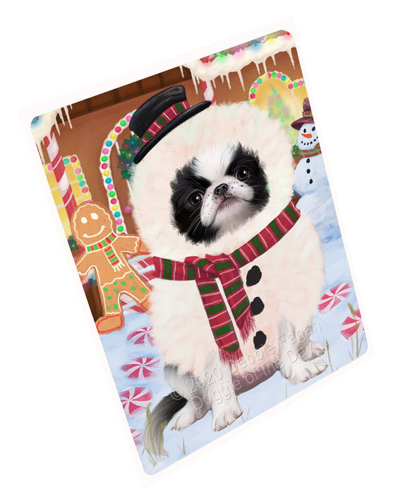 Christmas Gingerbread Snowman Japanese Chin Dog Cutting Board - For Kitchen - Scratch & Stain Resistant - Designed To Stay In Place - Easy To Clean By Hand - Perfect for Chopping Meats, Vegetables