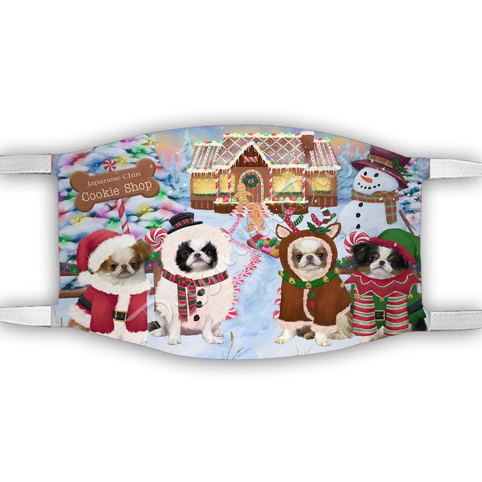 Holiday Gingerbread Cookie Japanese Chin Dogs Shop Face Mask FM48906