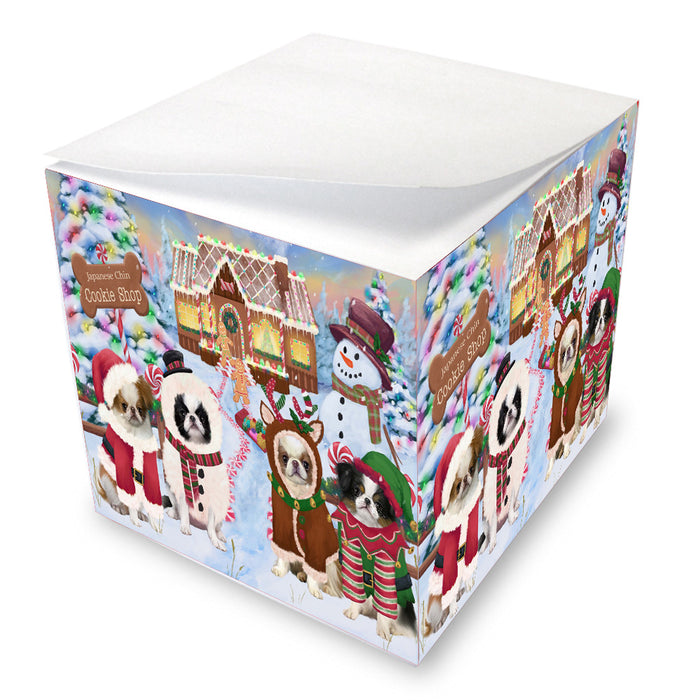 Christmas Gingerbread Cookie Shop Japanese Chin Dogs Note Cube NOC-DOTD-A57227