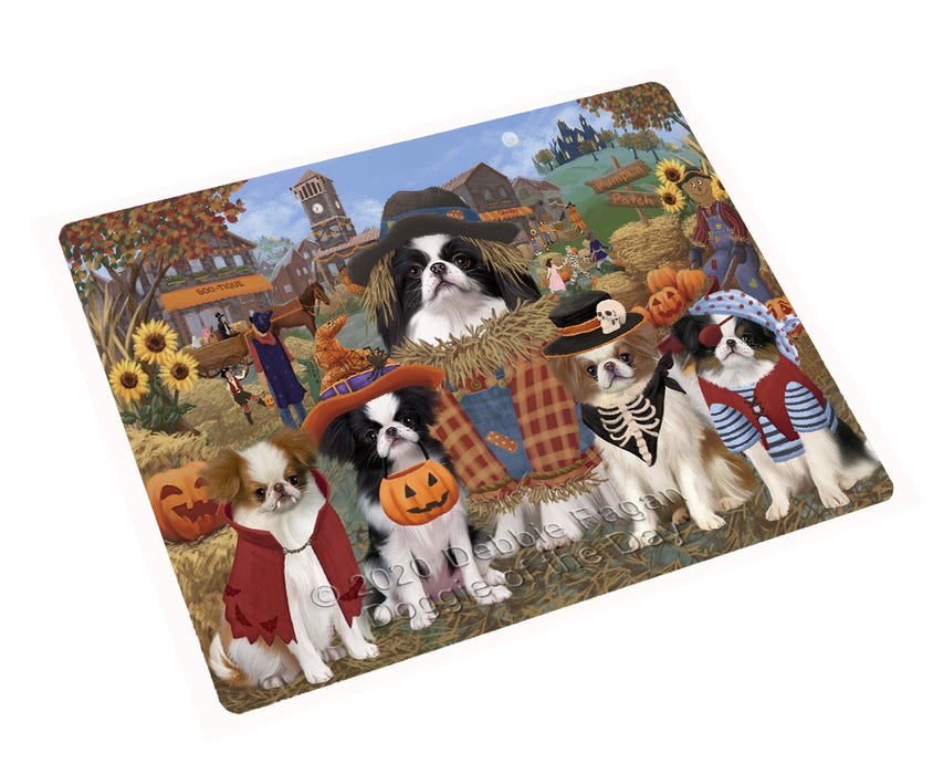Halloween 'Round Town Japanese Chin Dogs Cutting Board - For Kitchen - Scratch & Stain Resistant - Designed To Stay In Place - Easy To Clean By Hand - Perfect for Chopping Meats, Vegetables