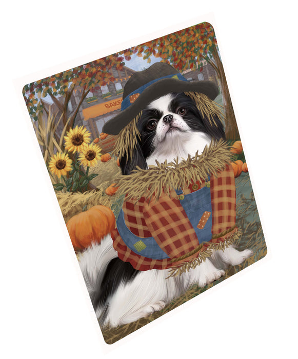 Halloween 'Round Town Japanese Chin Dog Cutting Board - For Kitchen - Scratch & Stain Resistant - Designed To Stay In Place - Easy To Clean By Hand - Perfect for Chopping Meats, Vegetables