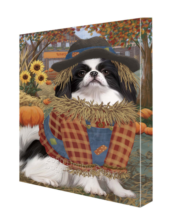Halloween 'Round Town Japanese Chin Dog Canvas Wall Art - Premium Quality Ready to Hang Room Decor Wall Art Canvas - Unique Animal Printed Digital Painting for Decoration CVS192