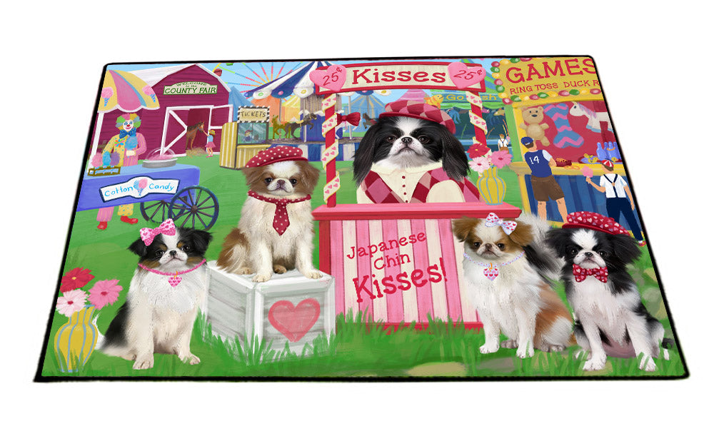 Carnival Kissing Booth Japanese Chin Dogs Floormat FLMS55603