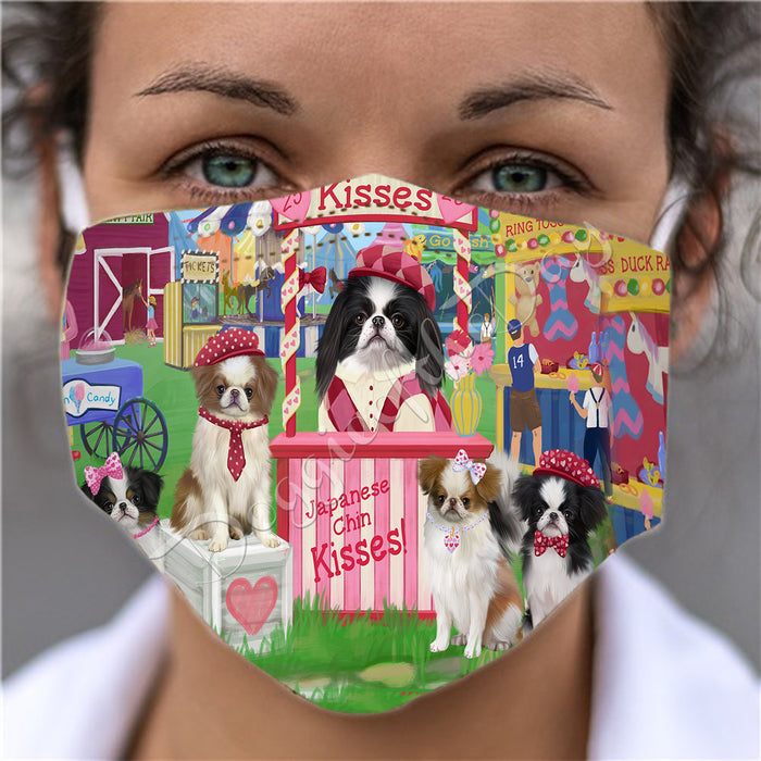 Carnival Kissing Booth Japanese Chin Dogs Face Mask FM48056