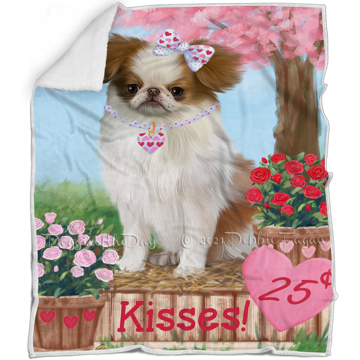 Rosie 25 Cent Kisse Japanese Chin Dog Blanket BLNKT142382