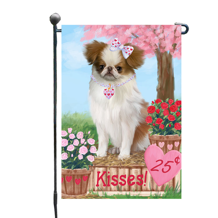 Rosie 25 Cent Kisses Japanese Chin Dog Garden Flags Outdoor Decor for Homes and Gardens Double Sided Garden Yard Spring Decorative Vertical Home Flags Garden Porch Lawn Flag for Decorations GFLG67967